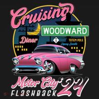 Cruising Woodward Motor City Flashback 2024 Pink Version Polo thumb 3