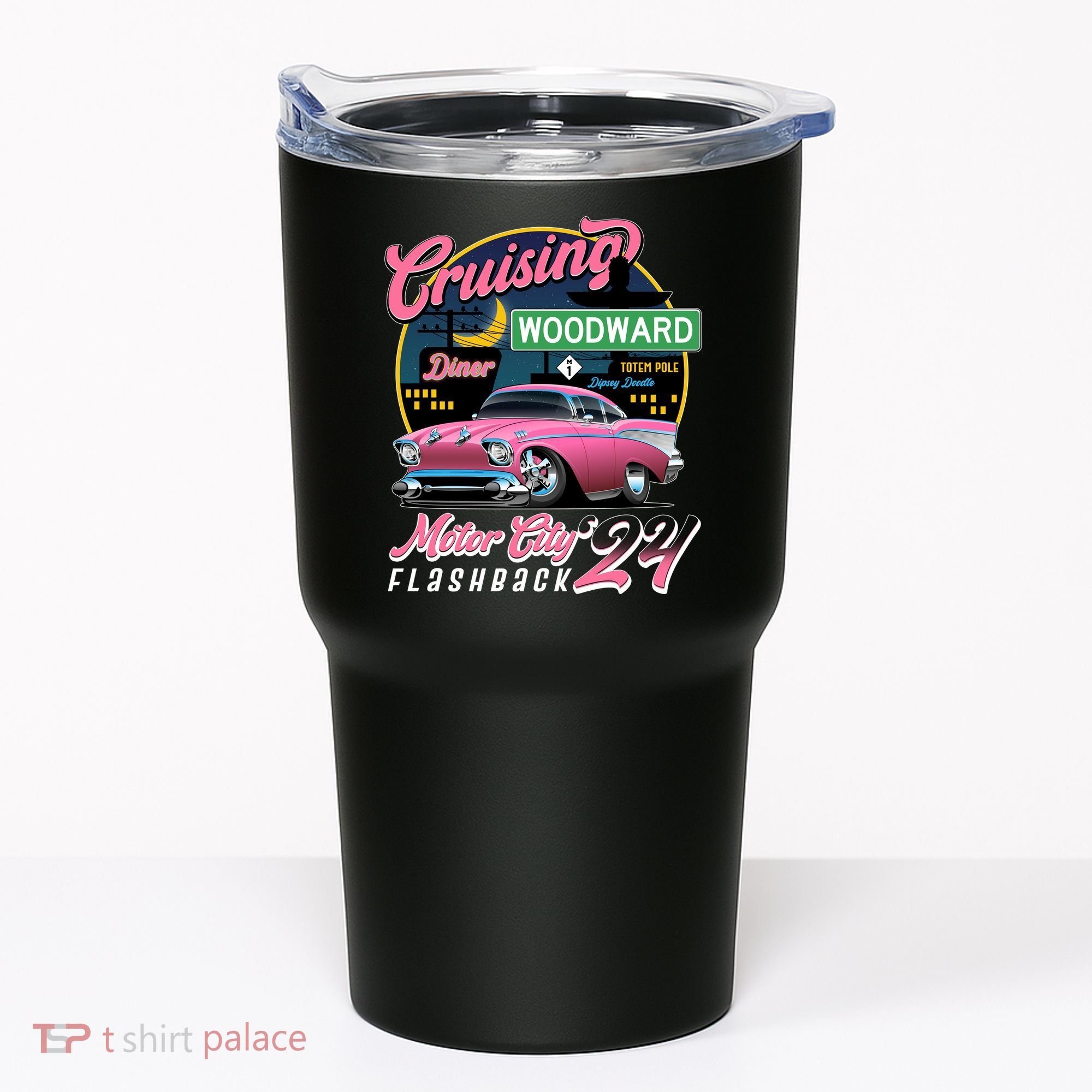 Cruising Woodward Motor City Flashback 2024 Pink Version Tumbler