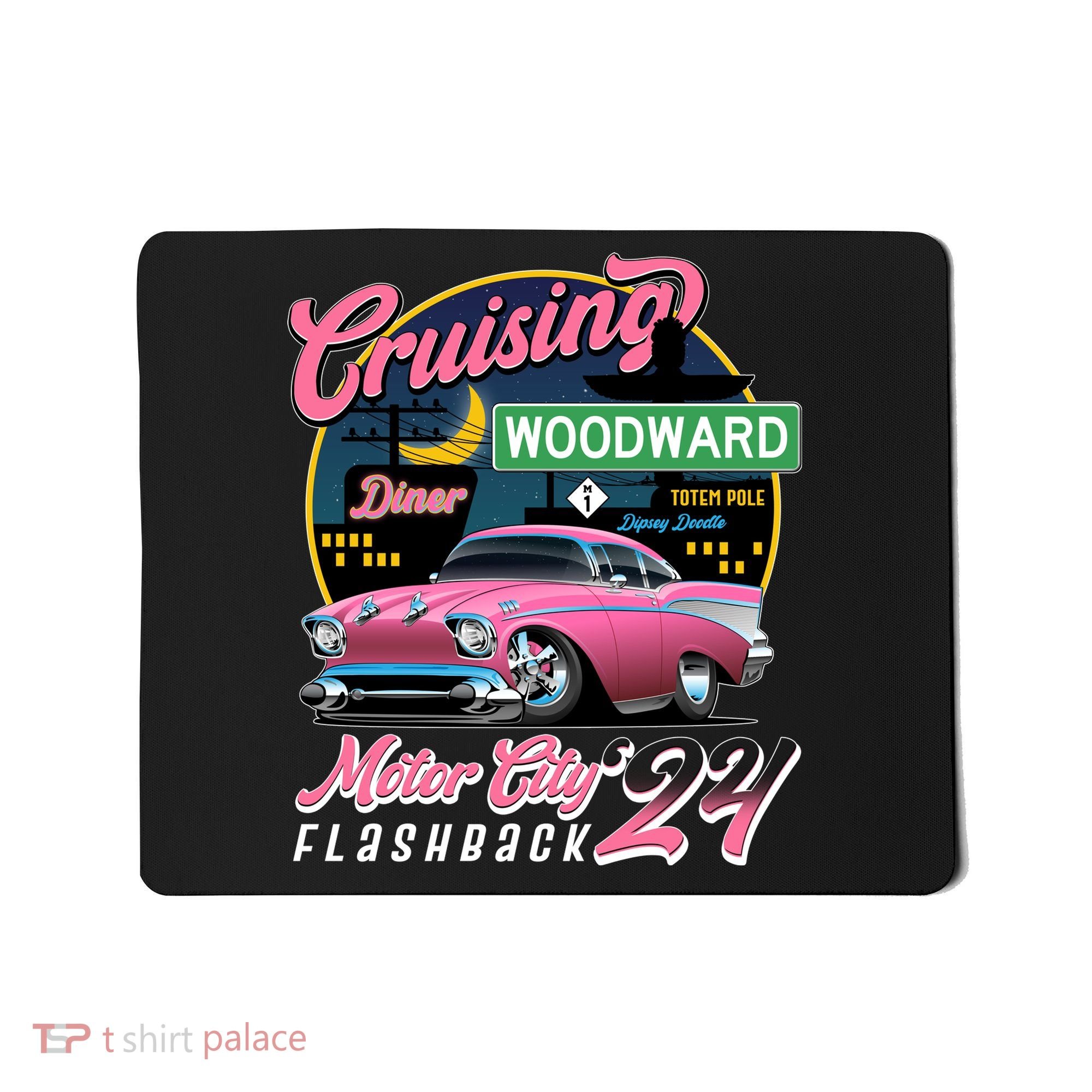 Cruising Woodward Motor City Flashback 2024 Pink Version Mousepad