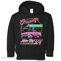 Cruising Woodward Motor City Flashback 2024 Pink Version Toddler Hoodie thumb 0