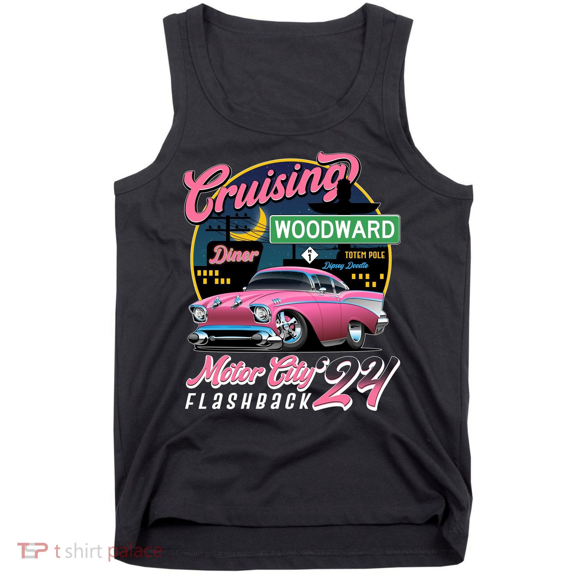 Cruising Woodward Motor City Flashback 2024 Pink Version Tank Top