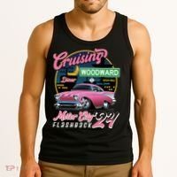 Cruising Woodward Motor City Flashback 2024 Pink Version Tank Top thumb 3