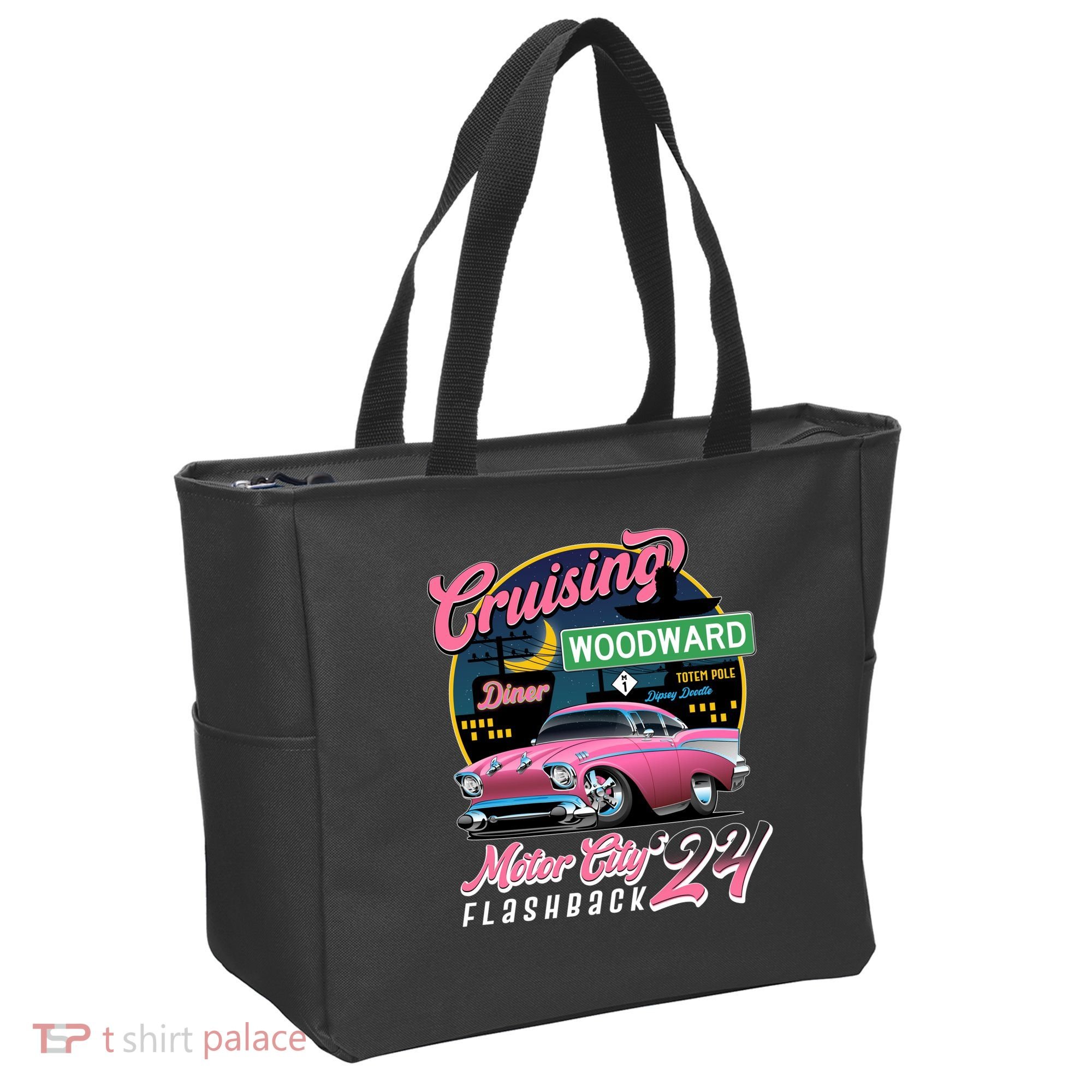 Cruising Woodward Motor City Flashback 2024 Pink Version Tote Bag