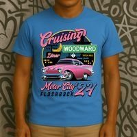Cruising Woodward Motor City Flashback 2024 Pink Version T-Shirt thumb 3