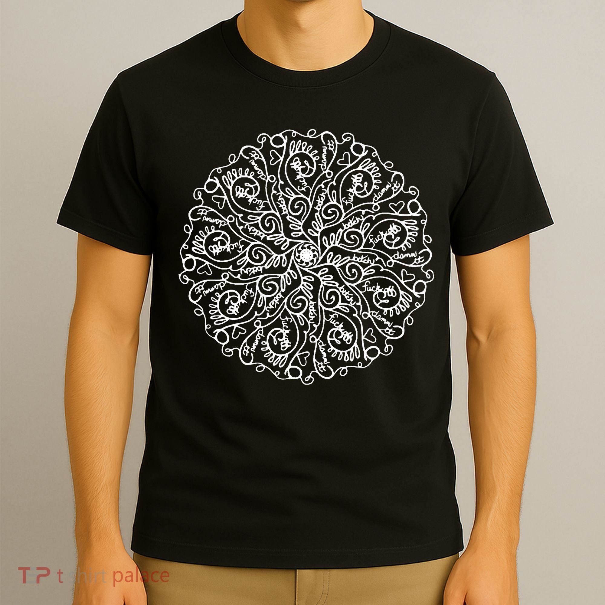 Curse Word Mandala Graphic T-Shirt
