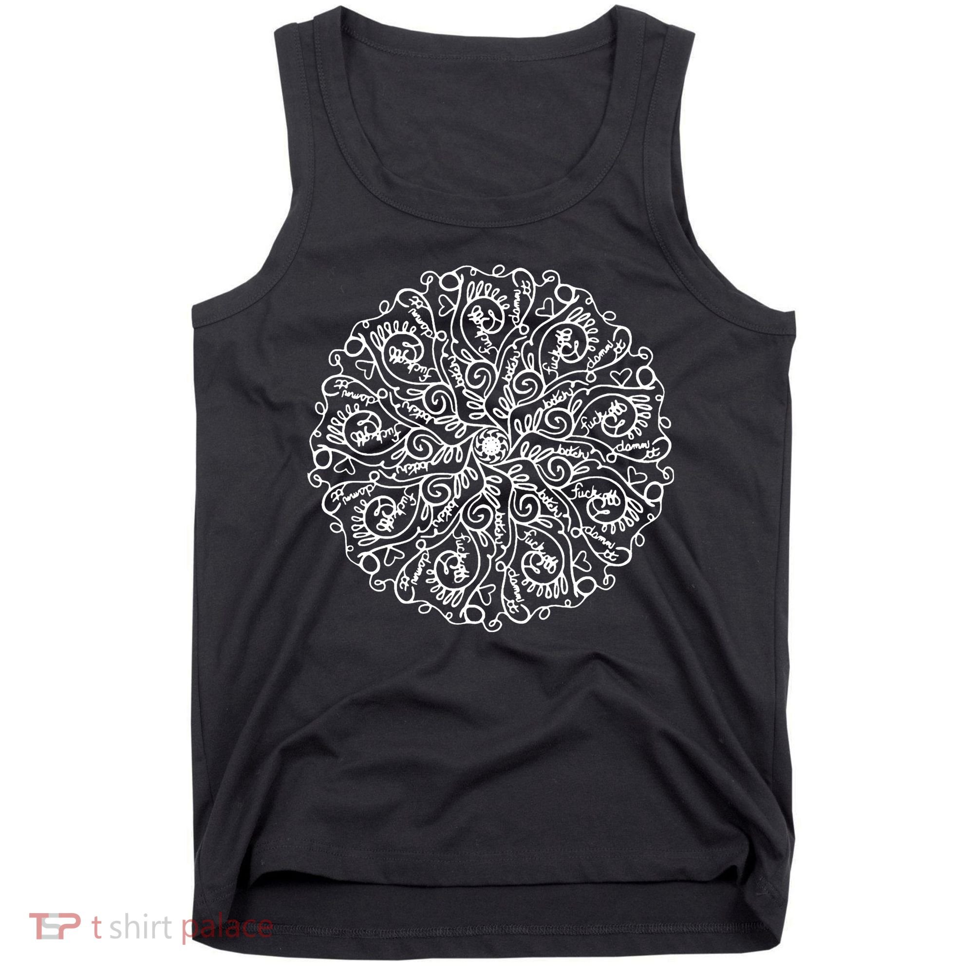 Curse Word Mandala Graphic Tank Top