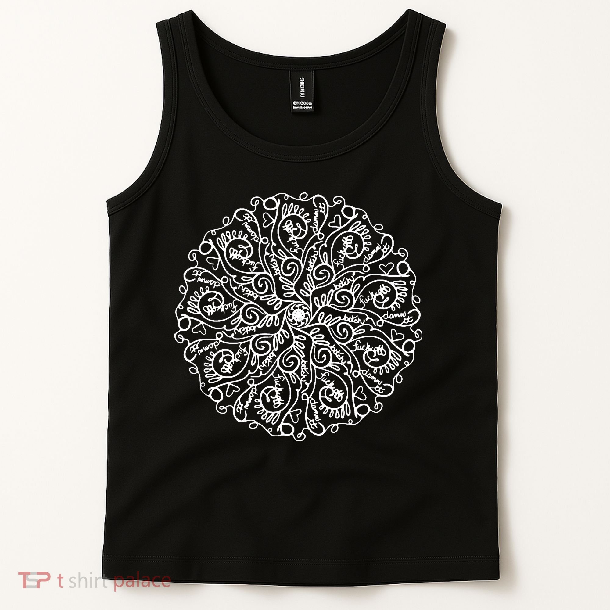 Curse Word Mandala Graphic Tank Top