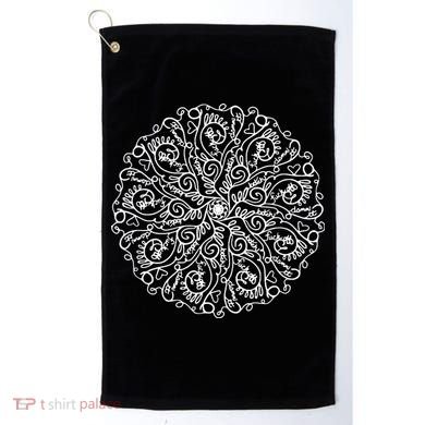 Curse Word Mandala Graphic Golf Towel