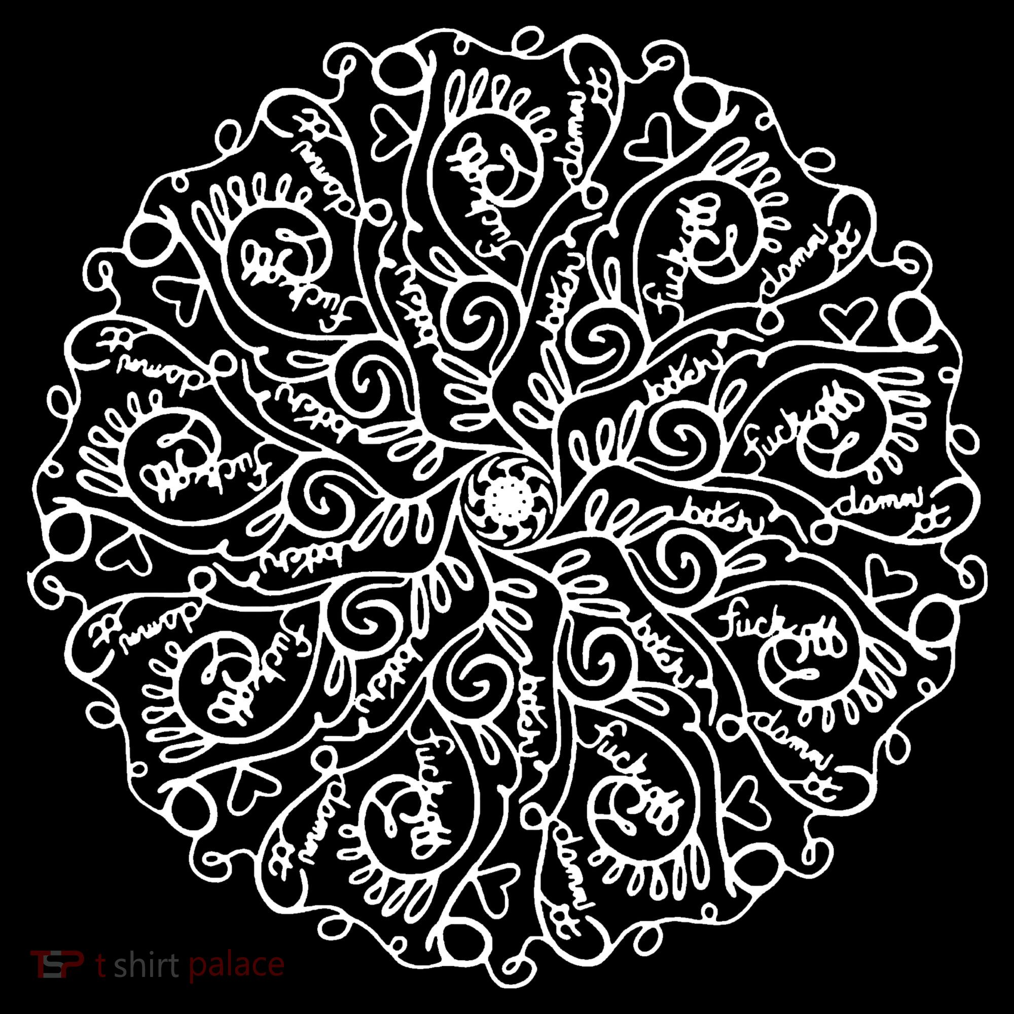 Curse Word Mandala Graphic Women's Long Sleeve Shirt