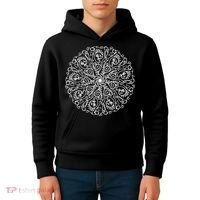 Curse Word Mandala Graphic Kids Hoodie thumb 4