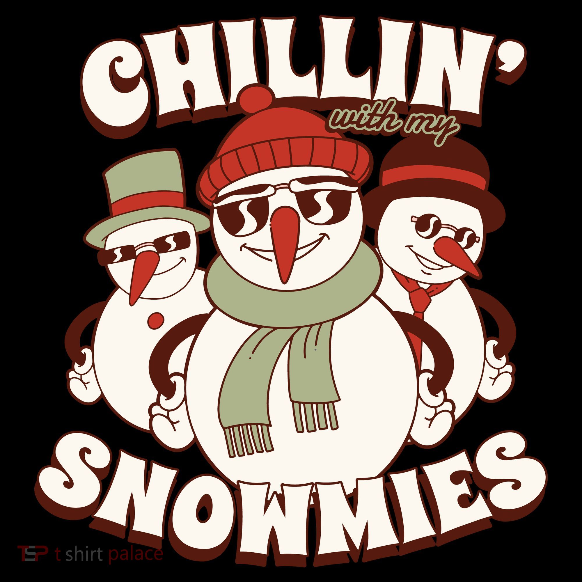 Chillin With My Snowmies USA-Made Doggie Bandana