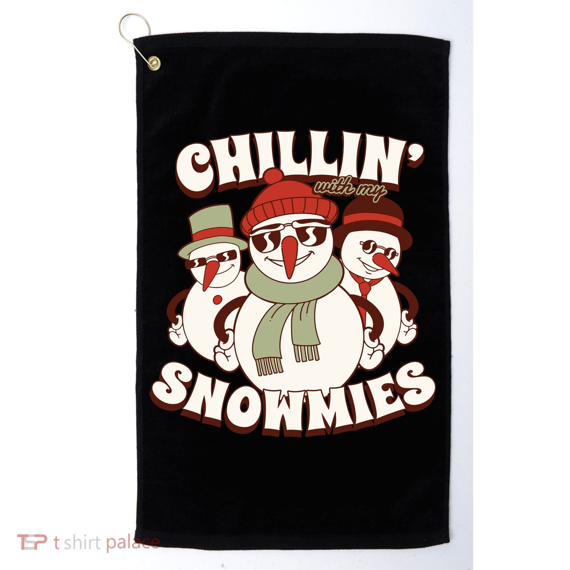 Chillin With My Snowmies Golf Towel
