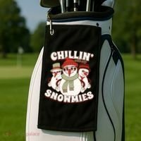 Chillin With My Snowmies Golf Towel thumb 2