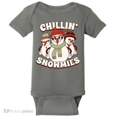 Chillin With My Snowmies Baby Bodysuit