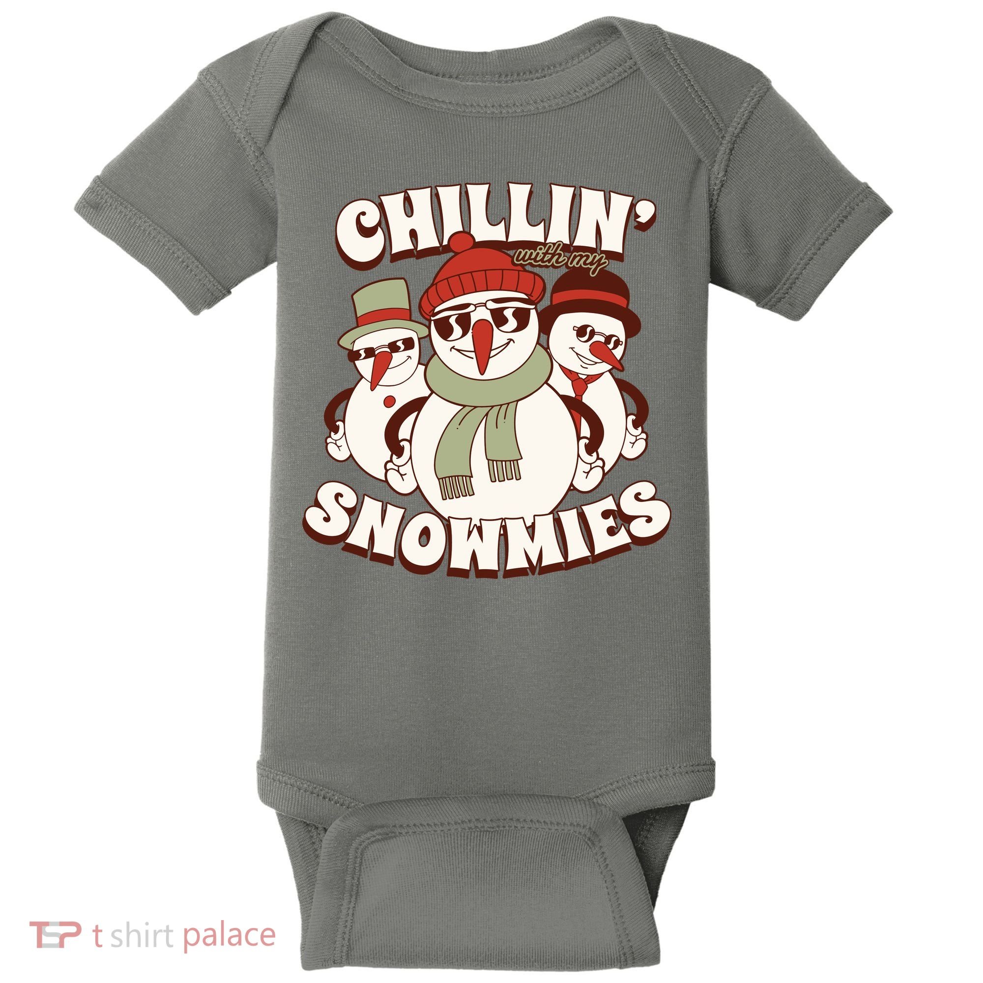 Chillin With My Snowmies Baby Bodysuit