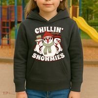 Chillin With My Snowmies Kids Hoodie thumb 3