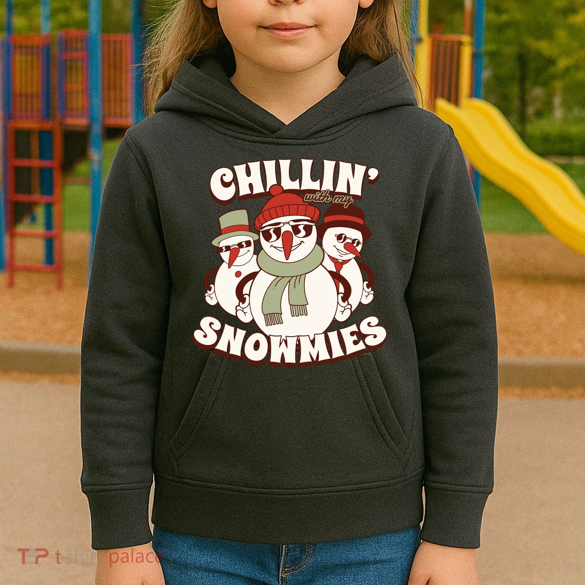 Chillin With My Snowmies Kids Hoodie