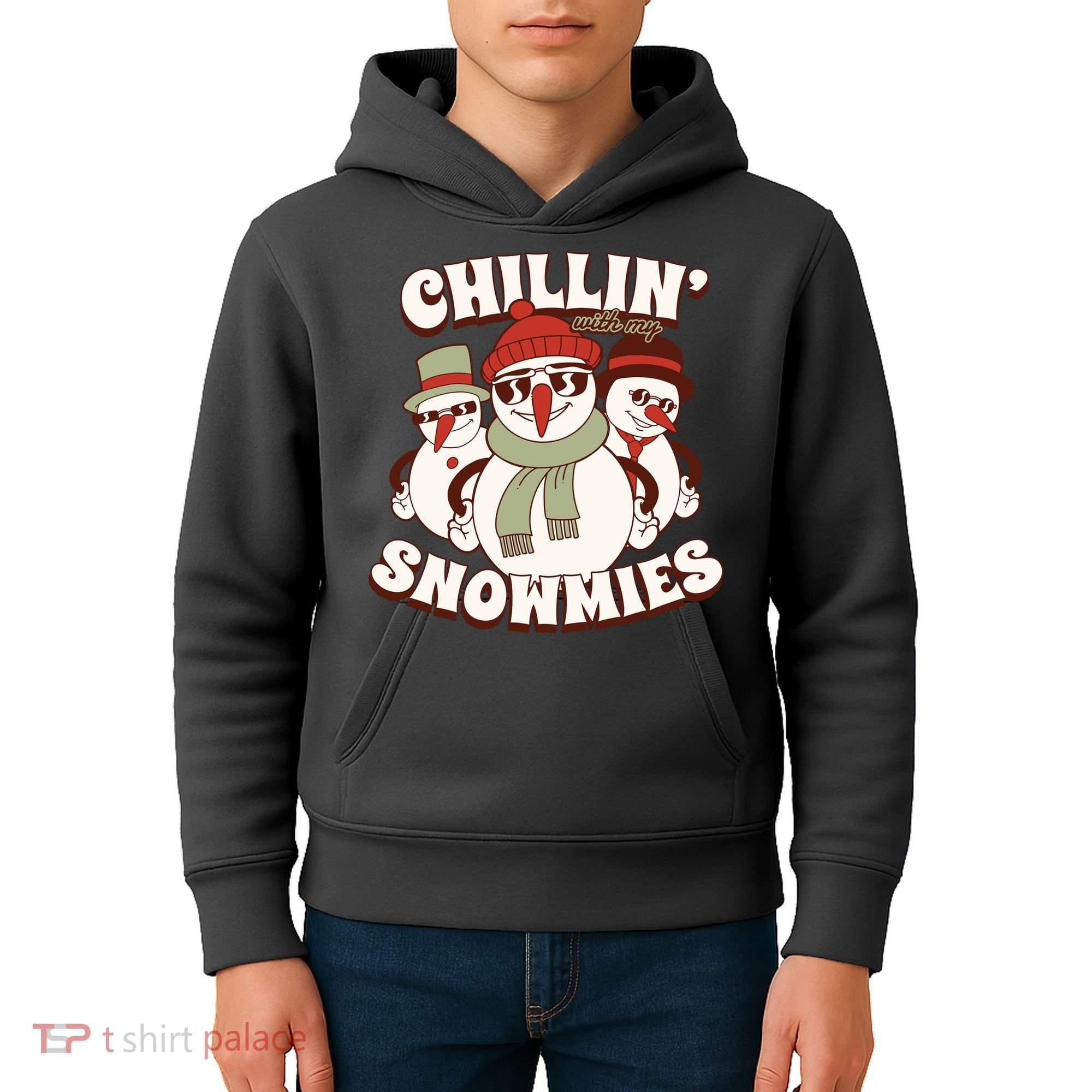 Chillin With My Snowmies Kids Hoodie