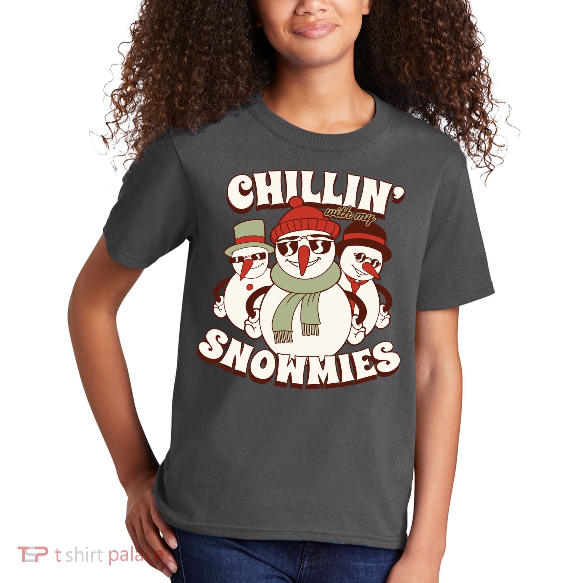Chillin With My Snowmies Kids T-Shirt