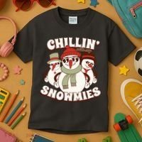 Chillin With My Snowmies Kids T-Shirt thumb 3
