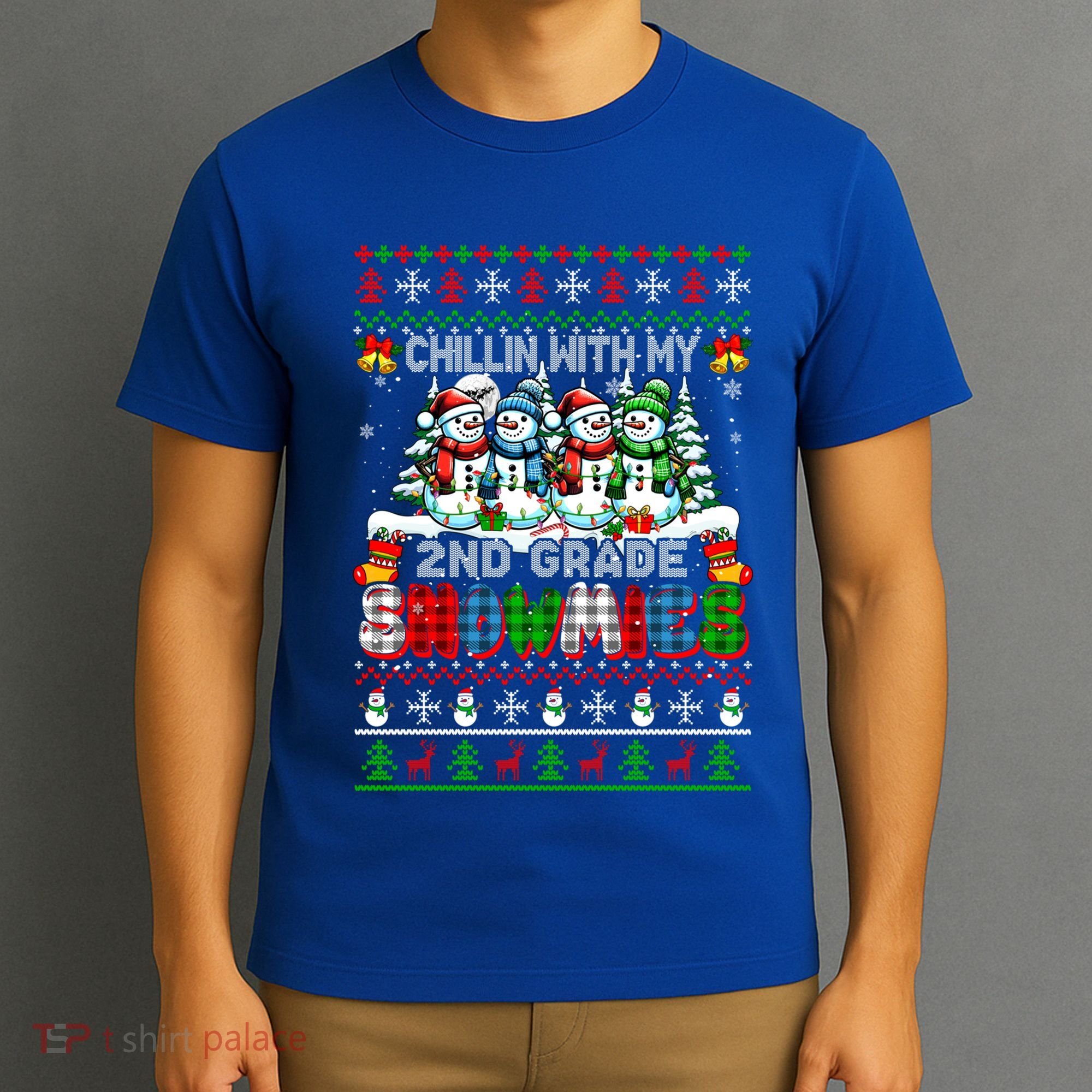 Chillin With My 2nd Grade Snowmies Xmas Team Teacher Gift T-Shirt