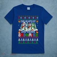 Chillin With My 2nd Grade Snowmies Xmas Team Teacher Gift T-Shirt thumb 5