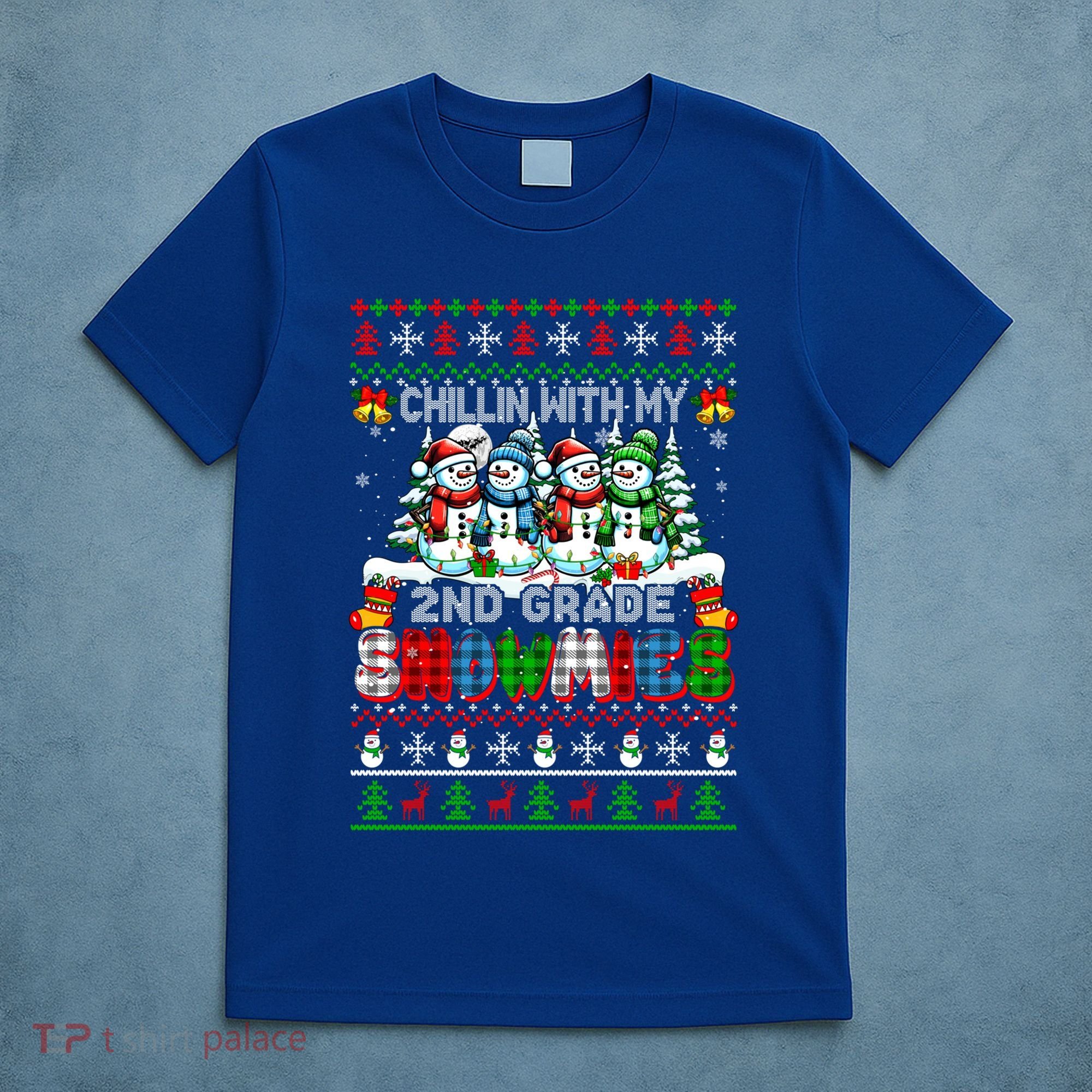 Chillin With My 2nd Grade Snowmies Xmas Team Teacher Gift T-Shirt