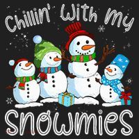 Chillin With My Snowmies Ugly Snowman Christmas Women's Sweatshirt thumb 2