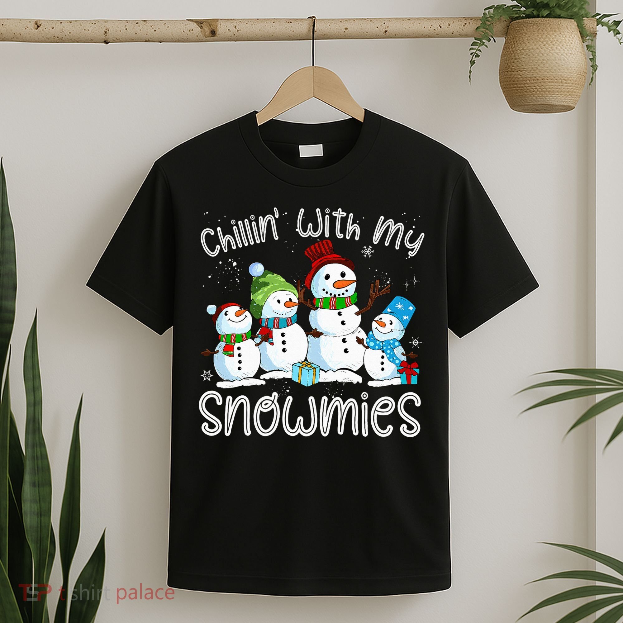 Chillin With My Snowmies Ugly Snowman Christmas T-Shirt