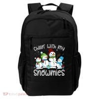 Chillin With My Snowmies Ugly Snowman Christmas Backpack thumb 0