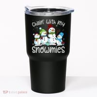Chillin With My Snowmies Ugly Snowman Christmas Tumbler thumb 0