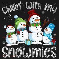 Chillin With My Snowmies Ugly Snowman Christmas Mousepad thumb 1