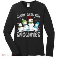 Chillin With My Snowmies Ugly Snowman Christmas Women's Long Sleeve Shirt thumb 0