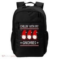 Chillin With My Gnomies Ugly Christmas Backpack thumb 0