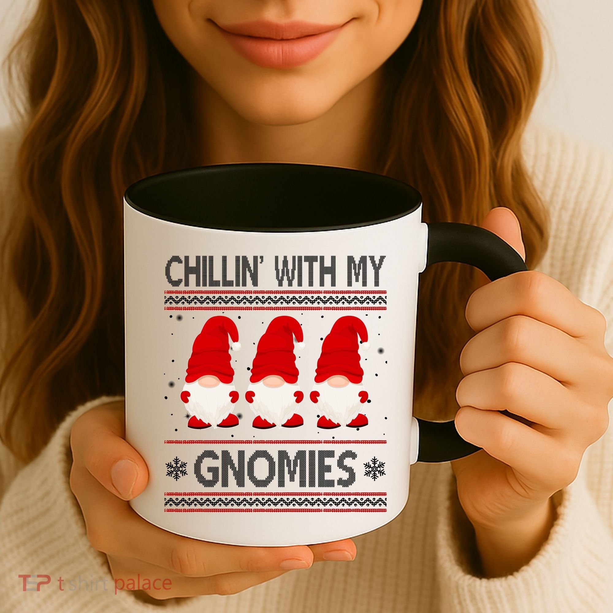 Chillin With My Gnomies Ugly Christmas Coffee Mug
