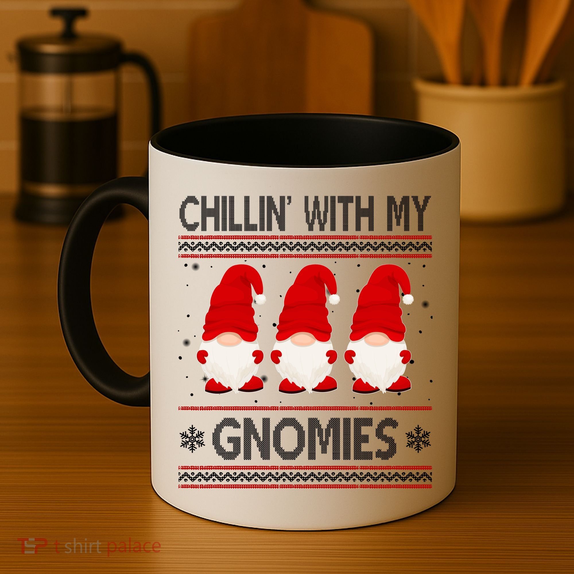 Chillin With My Gnomies Ugly Christmas Coffee Mug