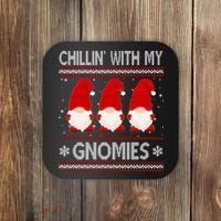 Chillin With My Gnomies Ugly Christmas Coaster thumb 0