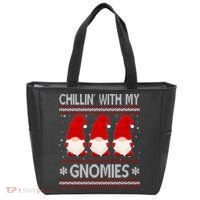 Chillin With My Gnomies Ugly Christmas Tote Bag thumb 0