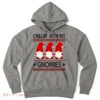 Chillin With My Gnomies Ugly Christmas Hoodie thumb 0