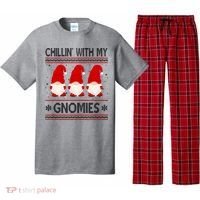 Chillin With My Gnomies Ugly Christmas Pajama Set thumb 0