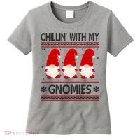 Chillin With My Gnomies Ugly Christmas Women's T-Shirt thumb 0
