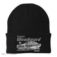 Cruisin Woodward Muscle Car Sketch 2025 Beanie thumb 0