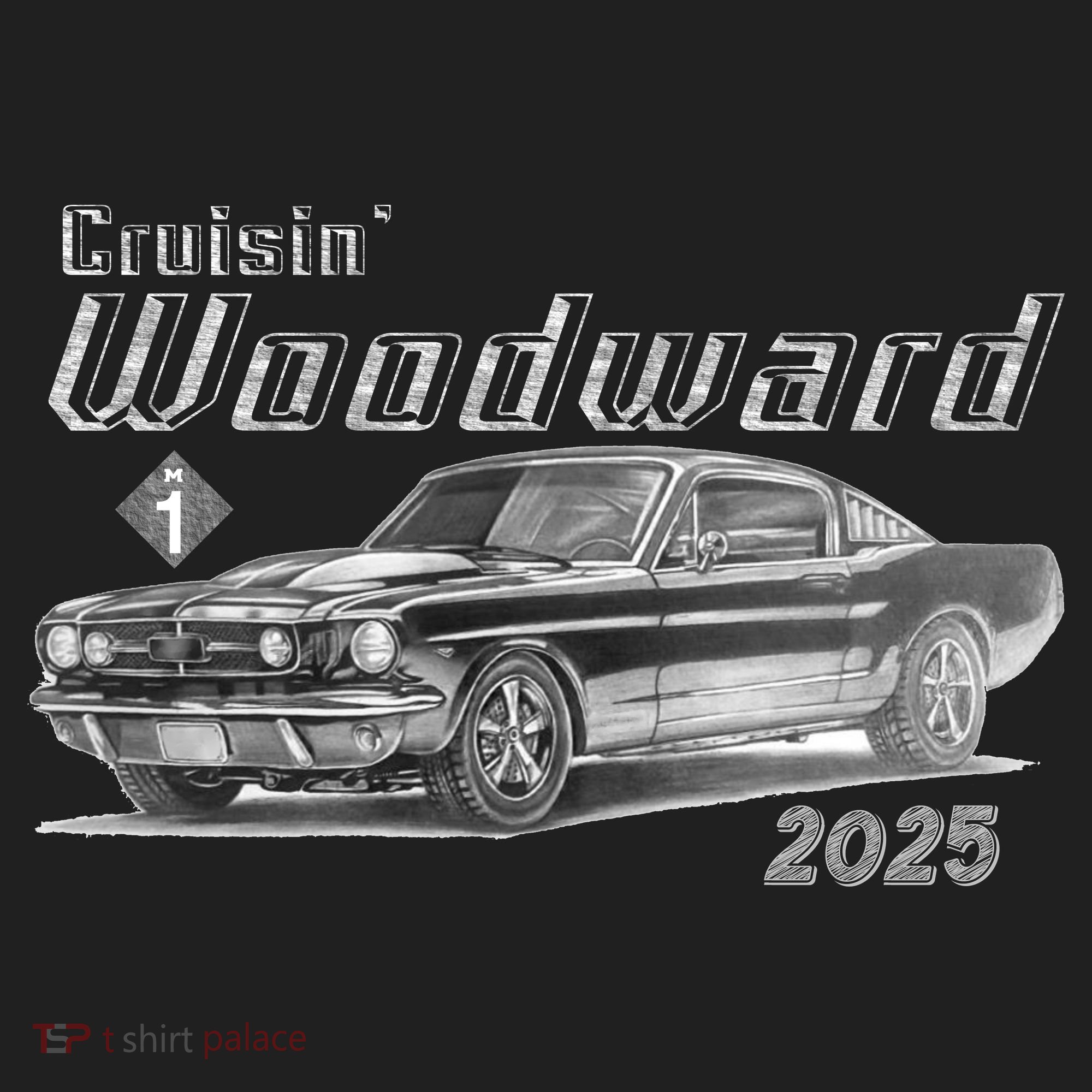 Cruisin Woodward Muscle Car Sketch 2025 Beanie