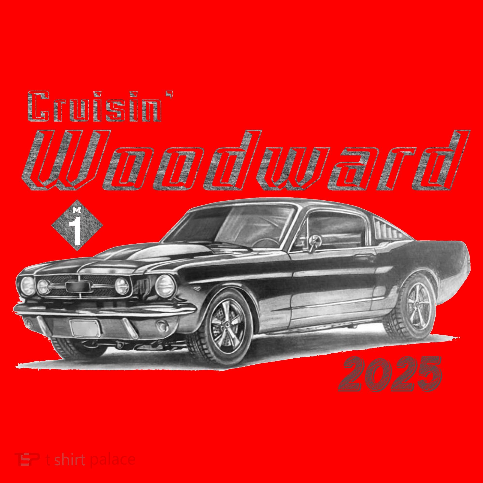 Cruisin Woodward Muscle Car Sketch 2025 Santa Hat