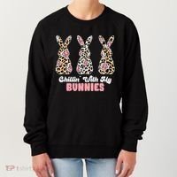 Chillin With My Bunnies Easter Cute Women's Sweatshirt thumb 0