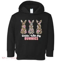 Chillin With My Bunnies Easter Cute Toddler Hoodie thumb 0