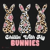 Chillin With My Bunnies Easter Cute Toddler Hoodie thumb 2