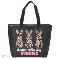 Chillin With My Bunnies Easter Cute Tote Bag thumb 0