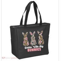 Chillin With My Bunnies Easter Cute Tote Bag thumb 2