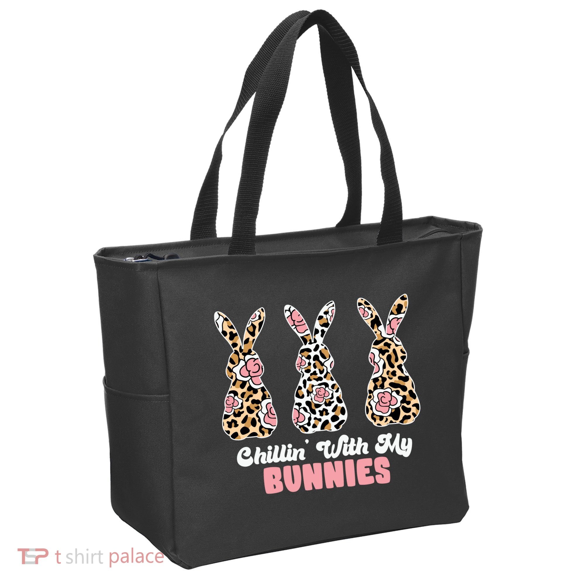 Chillin With My Bunnies Easter Cute Tote Bag